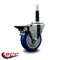 Service Caster 4'' Blue Poly Swivel 3/4'' Expanding Stem Caster with Brake SCC-EX20S414-PPUB-BLUE-PLB-34 - alternate 4
